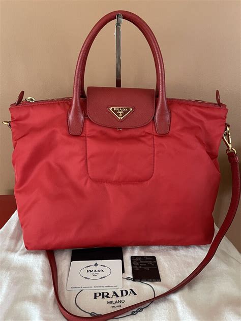 prada red tessuto|tessuto prada crossbody.